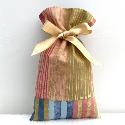 Eco Friendly Colourful Striped Gift Bag Front 1