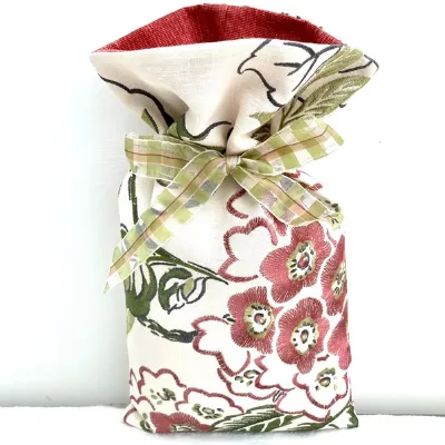 Eco Friendly Fabric Embroidery Gift Bag Ribbon 5