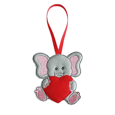 Elephant Heart Hanger Or Magnet 1
