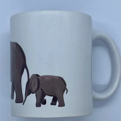 Elephant mug, mom and baby.