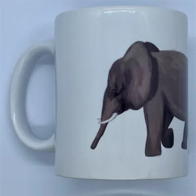 Elephant mug, mom and baby.