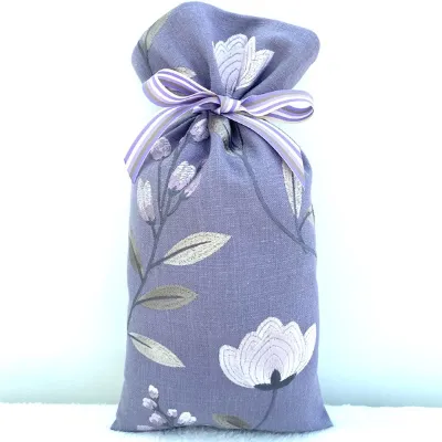 Embroidered Purple Floral Gift Bag 1