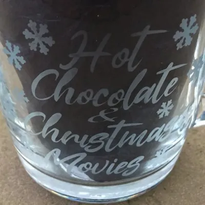 Hot Chocolate & Christmas Movies Glass Mug