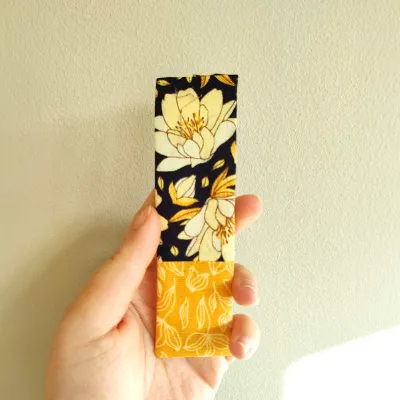 Fabric Floral Bookmark Small 1