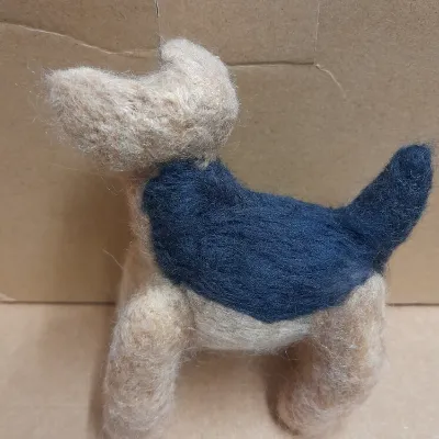 Felted dog-Felted Animal Sculpture,Needl 5