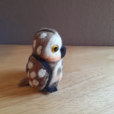 Felted Owl-Felted Animal Sculpture,Needl 5