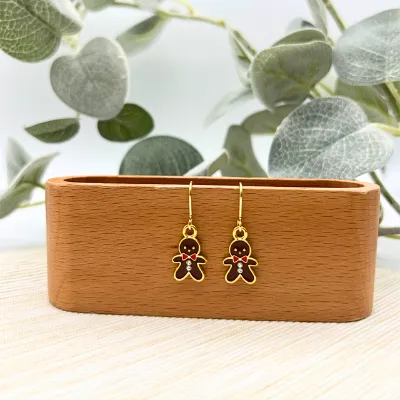 Festive Holiday Enamel Charm Earrings 2