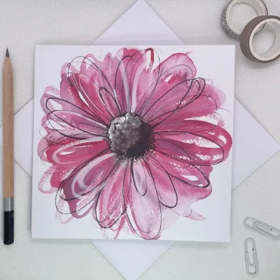 Floral Greetings Cards Pack/Set Handmade 3