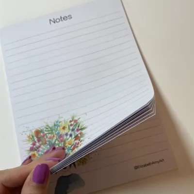 Flowers in her hair notes notepad 2