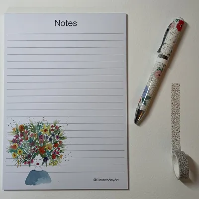 Flowers in her hair notes notepad 3