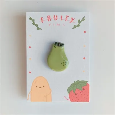 Pear lapel pin