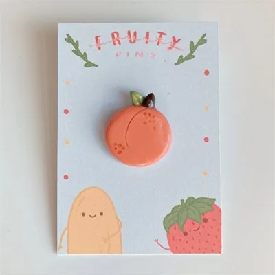 Fruity Friends Clay Lapel Pins by boadellacreations - Small Market