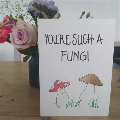 Fungi Watercolour Card