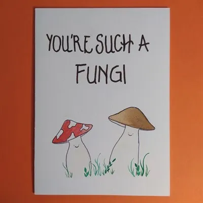 Fungi Watercolour Card