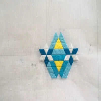 Geometric Pattern Needlepoint Cushion 4