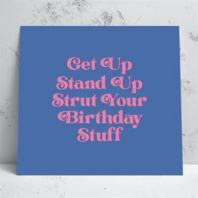 Get Up Birthday Card