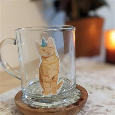 Glass cat Mug 1