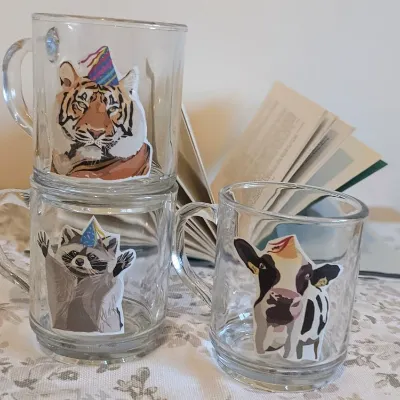 Glass cat Mug 5