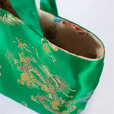 Green Phoenix & Dragon Mini-Tote Bag 4