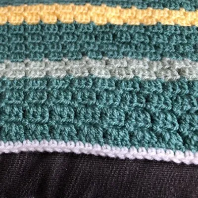 Green Square Blanket - this photo depicts the most accurate colour