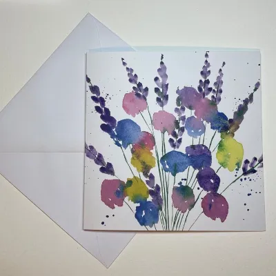 Greetings Cards Pack/Set Handmade Art Bl 4