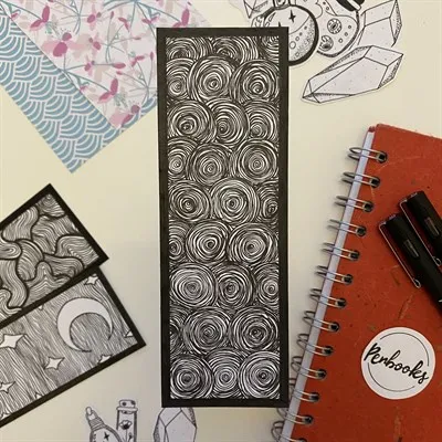 Hand Illustrated Circles Bookmark