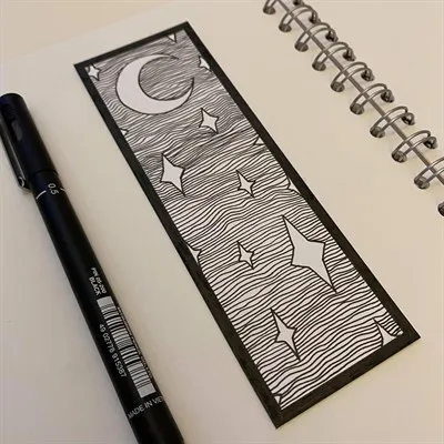 Night Sky Handmade Bookmark