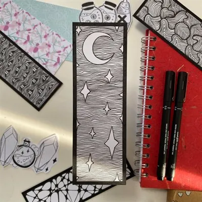 Hand Illustrated Night Sky Bookmark