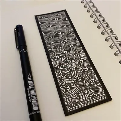 Peeping Eyes Patterned Bookmark