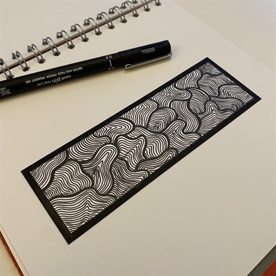 Hand Illustrated Swirls Bookmark