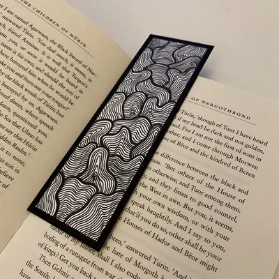 Illustrated Double Sided Swirl Bookmark