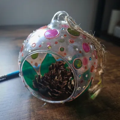Hand Painted Glass Art Decor Baubles 6