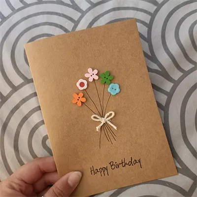 Handmade Birthday Bouquet Card 1
