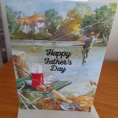 Handmade Fathers day Fishing card 1