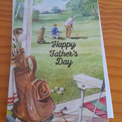 Handmade Fathers day Golf card. 3