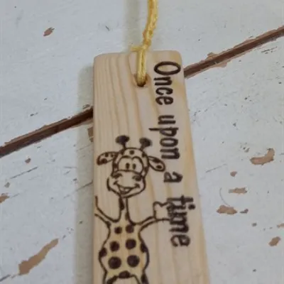 Handmade pure wood Giraffe book mark 2