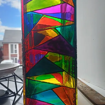 Handpainted Abstract Mushroom Witch Vase 3