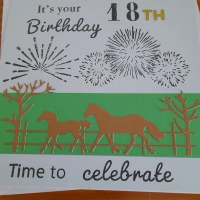 Happy 18th Birthday Horse and Foal card. 2