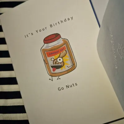 Happy Birthday, Go Nuts. Birthday card.  10