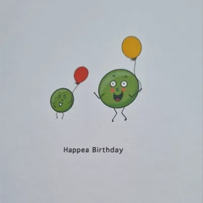Happy Birthday (happea). Birthday card.  2
