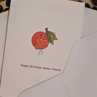 Happy Birthday Sweet Cheeks, Card