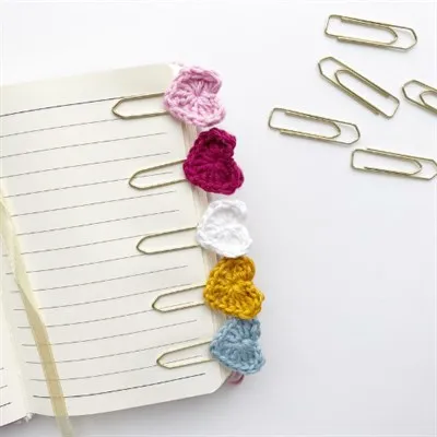 Heart Gold Paperclip Stationery Bookmark