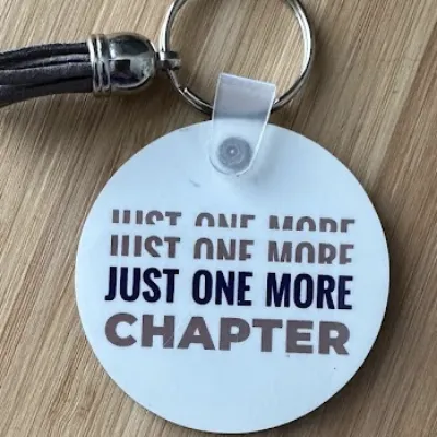 I Read Past My Bed Time Keyring 2