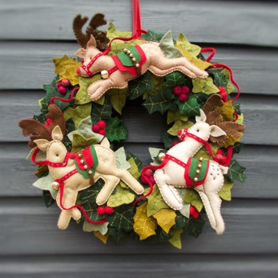 Jingle Of Bells Winter Christmas Wreath by ThreadED