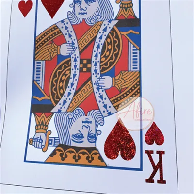 King of Hearts Red Foiled Print - photo
