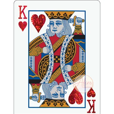 King of Hearts Red Foiled Print - closeup print