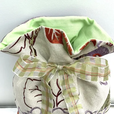 Large Fabric Gift Bag with Embroidery 2