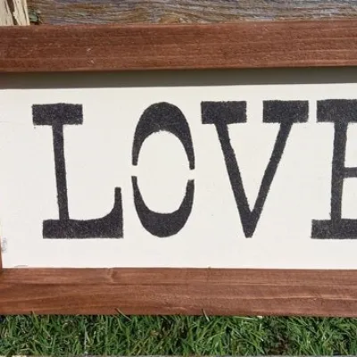 Love Handmade Reclaimed wood sign 1