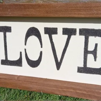 Love Handmade Reclaimed wood sign 3
