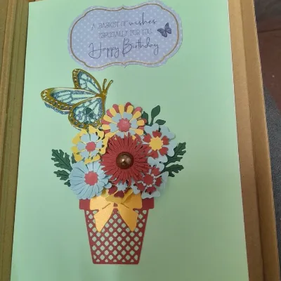 Lovely handmade 3D Flowers and Butterfly 1